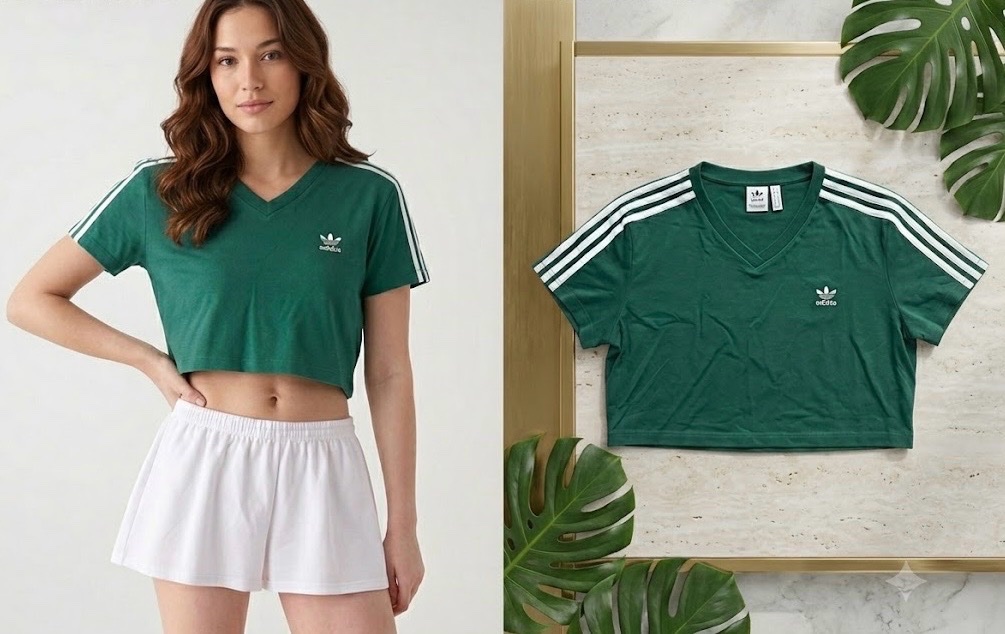 Crop Top Adidas Vintage Vert