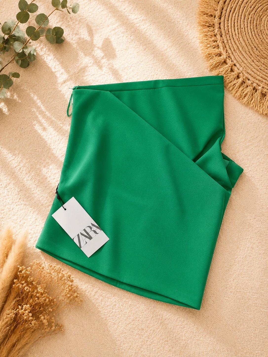 Jupe portefeuille ZARA – Vert Émeraude