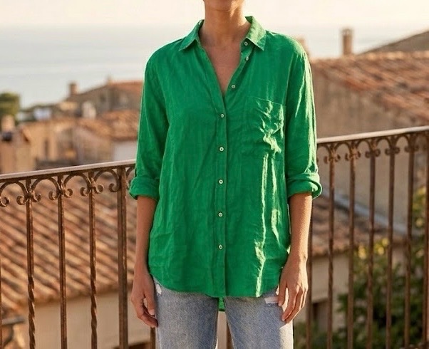 Chemise ZARA – Vert Émeraude