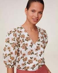 Chemise trois quarts manche bouffante