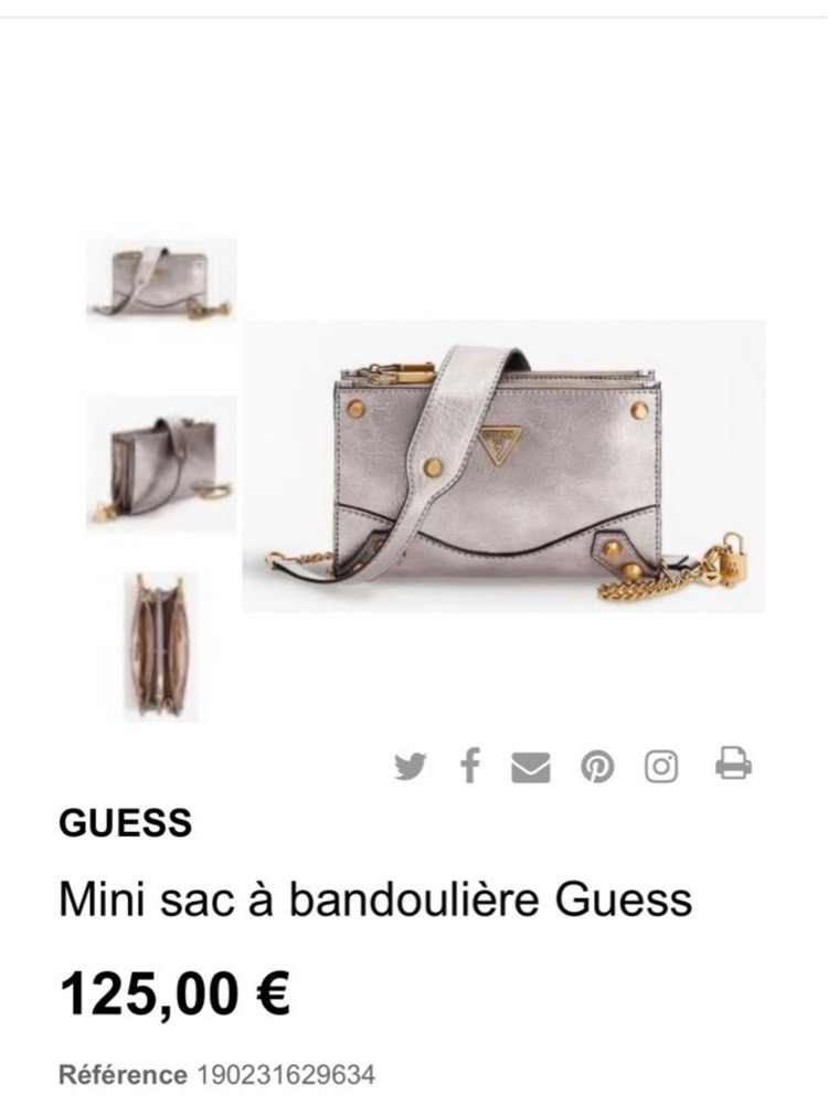 Sac metallique GUESS