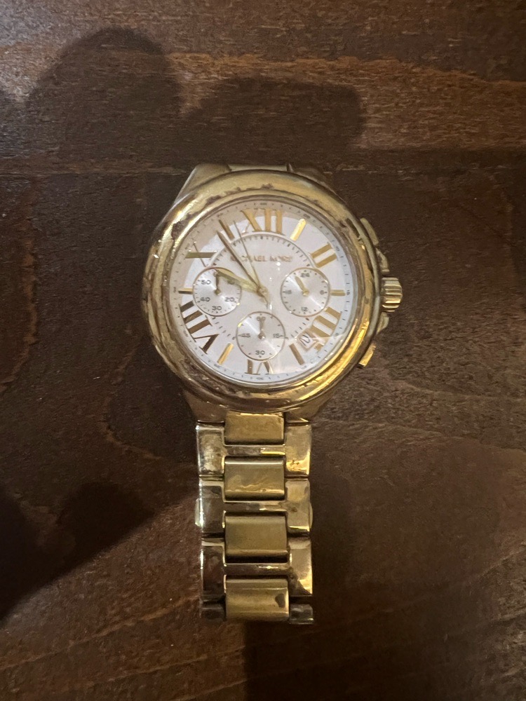 Montre michael kors dorée authentique 