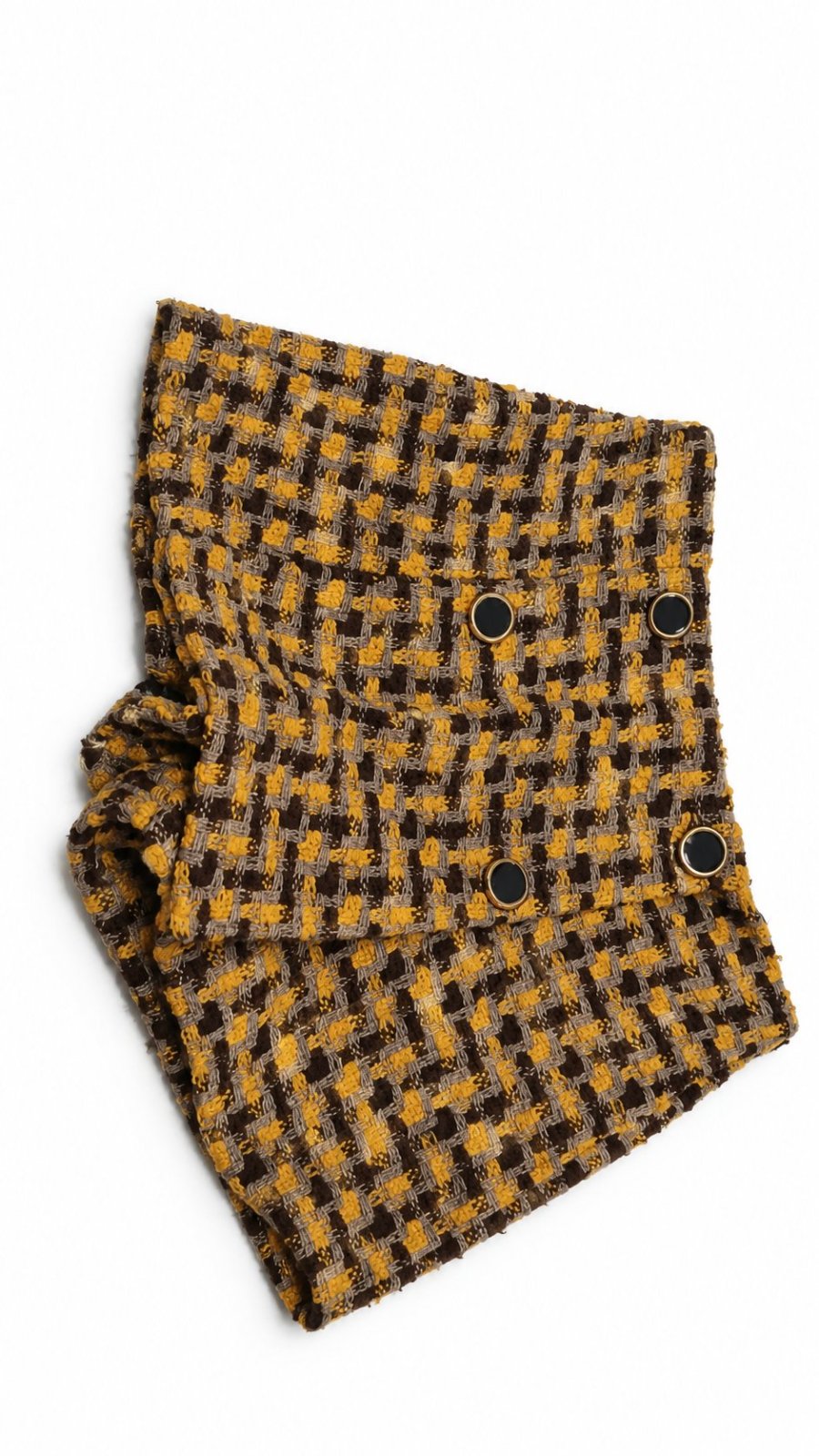 Jupe short jaune et marron - ZARA