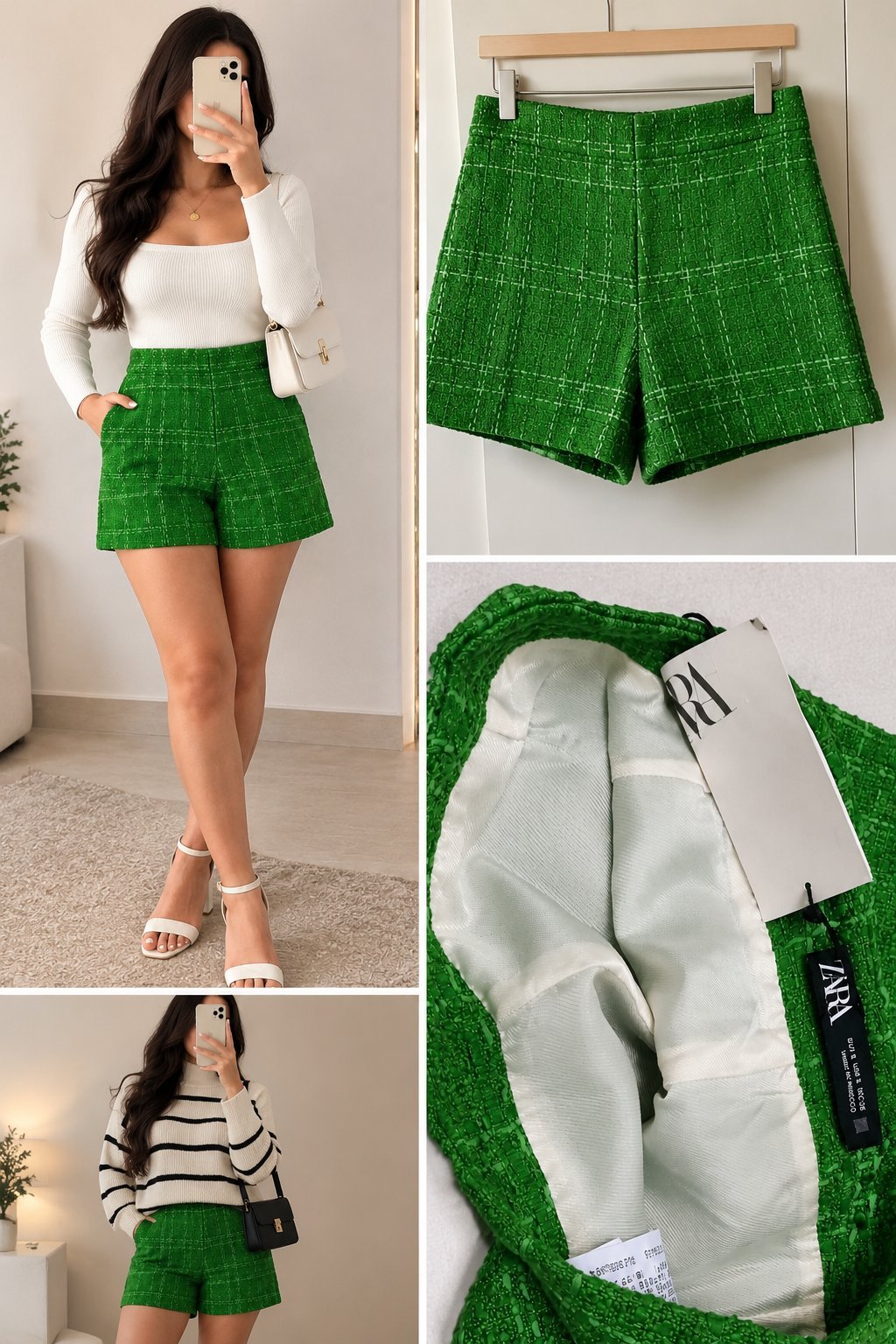 Short vert Zara – pour hiver
