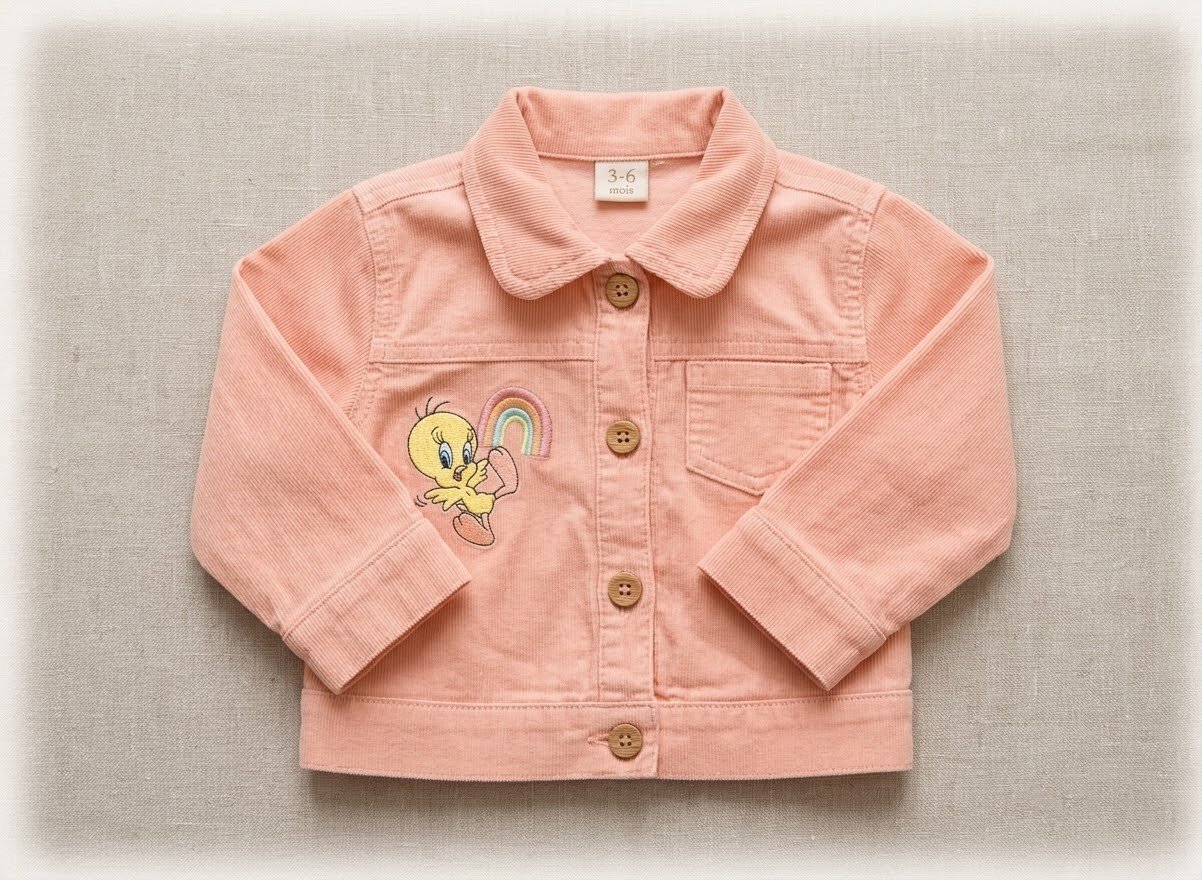Veste en jean pêche (Tweety) 3-6 mois