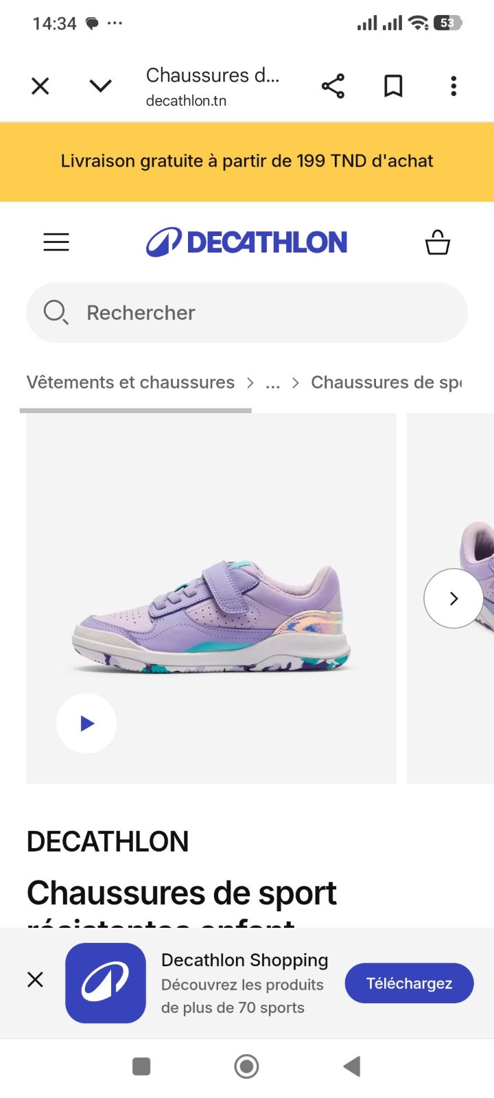 Espadrille Decathlon 