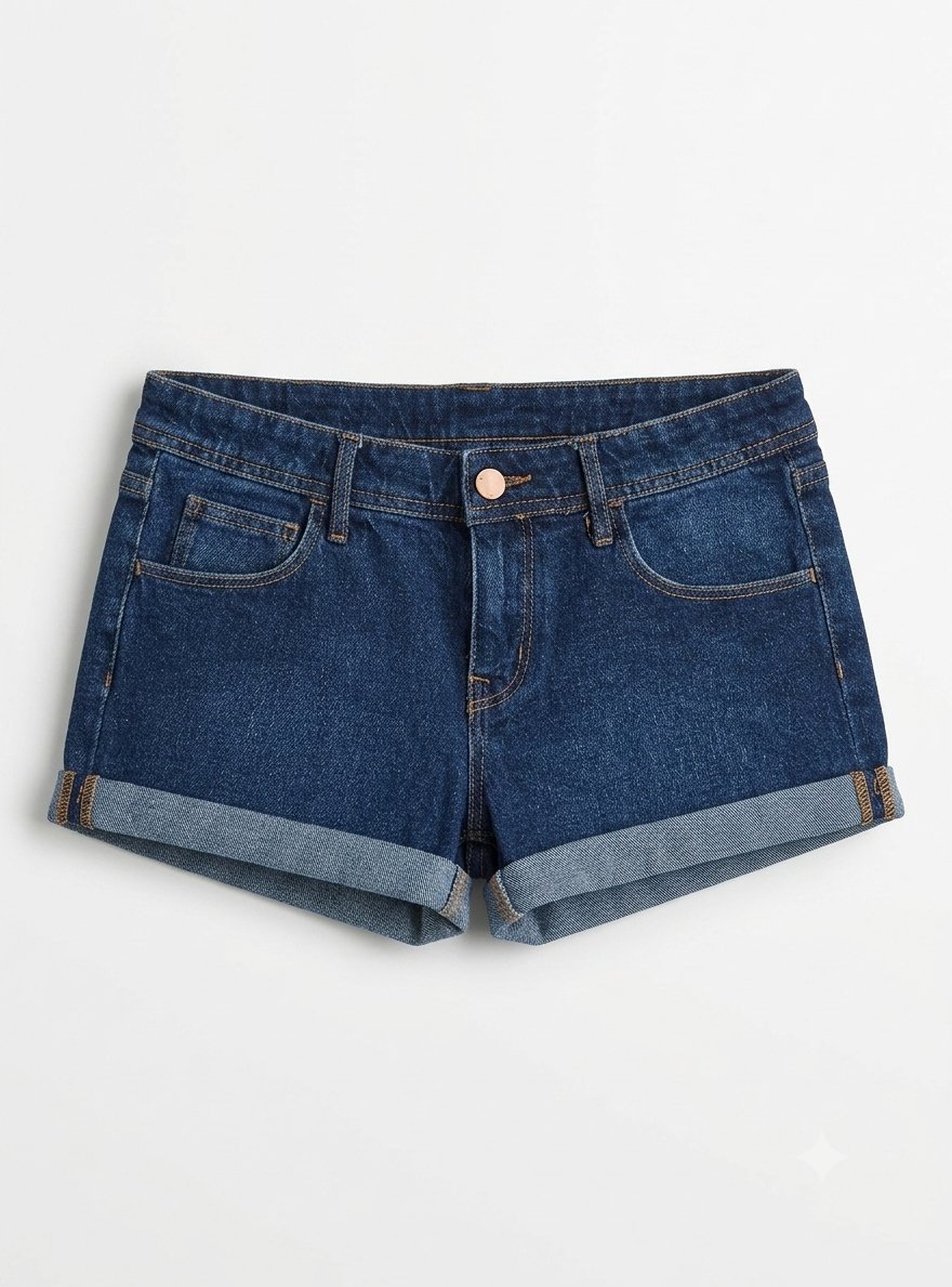 Short en jean bleu brut H&M