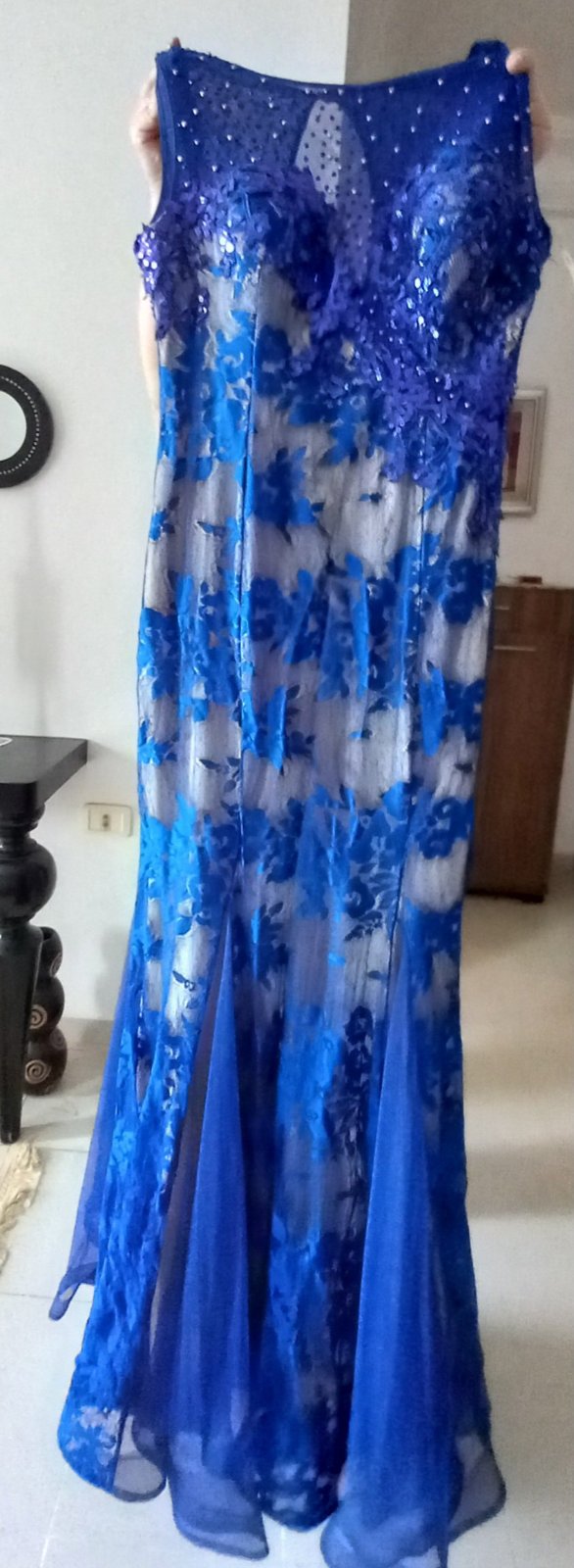 Robe soirée bleu roi