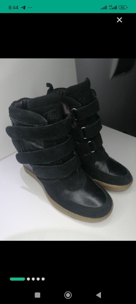 Boots cuir et daim