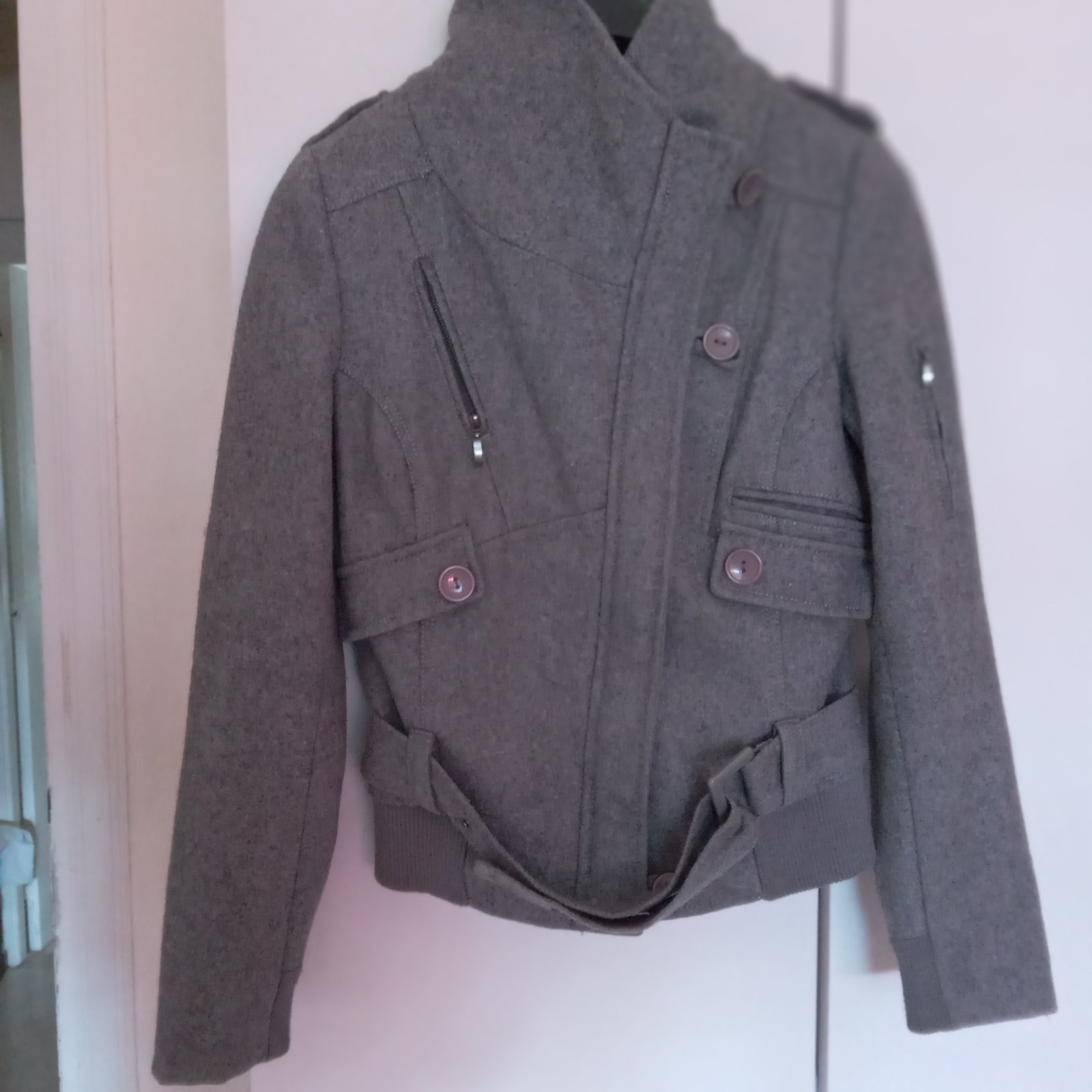 Blouson style aviateur en laine