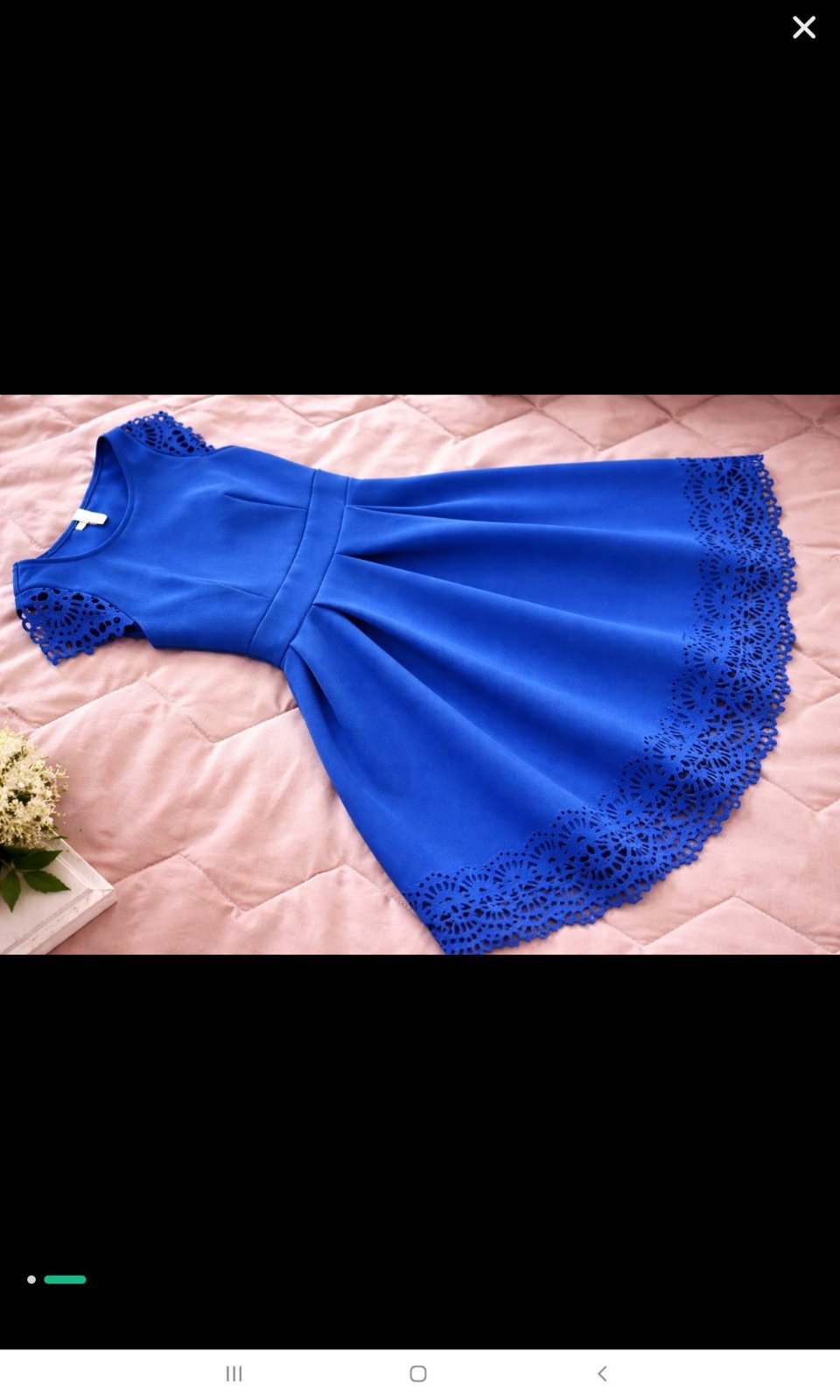Robe bleu mi-longue