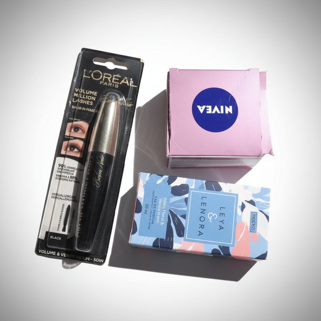Mascara L'Oréal paris+ Eau de parfum+ soin de jour Nivea