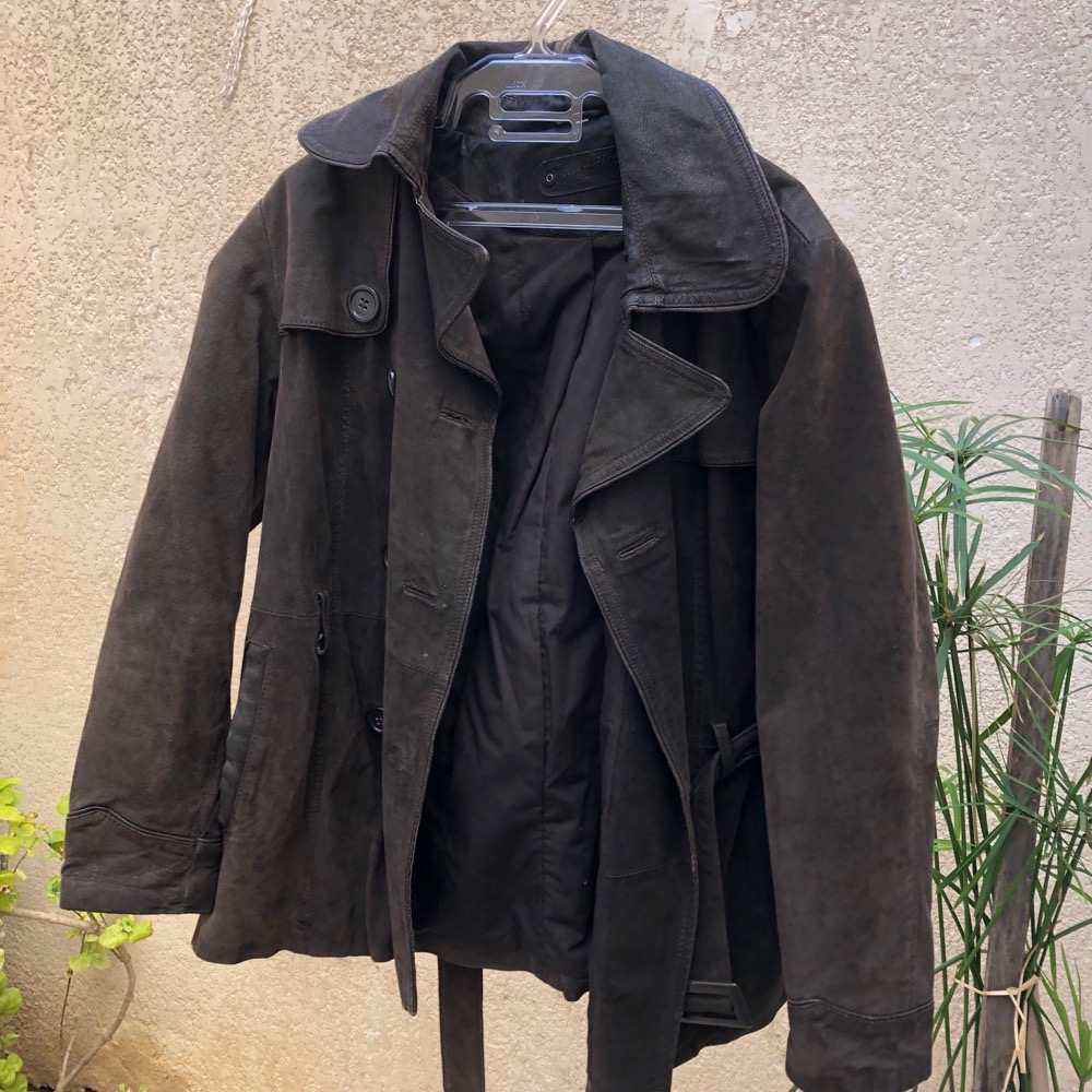 Manteau/Trench Cuir Véritable (Nubuck) FAVORITES - T40 - Style Vintage Chocolat