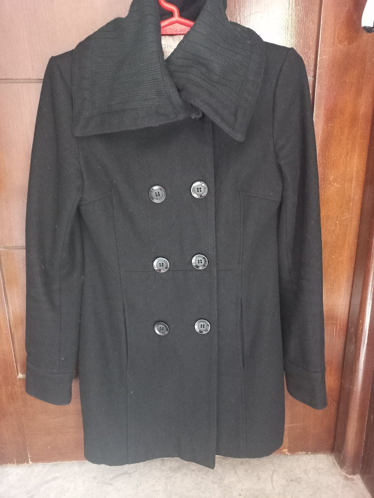 Manteau blazer noir mi long en lin