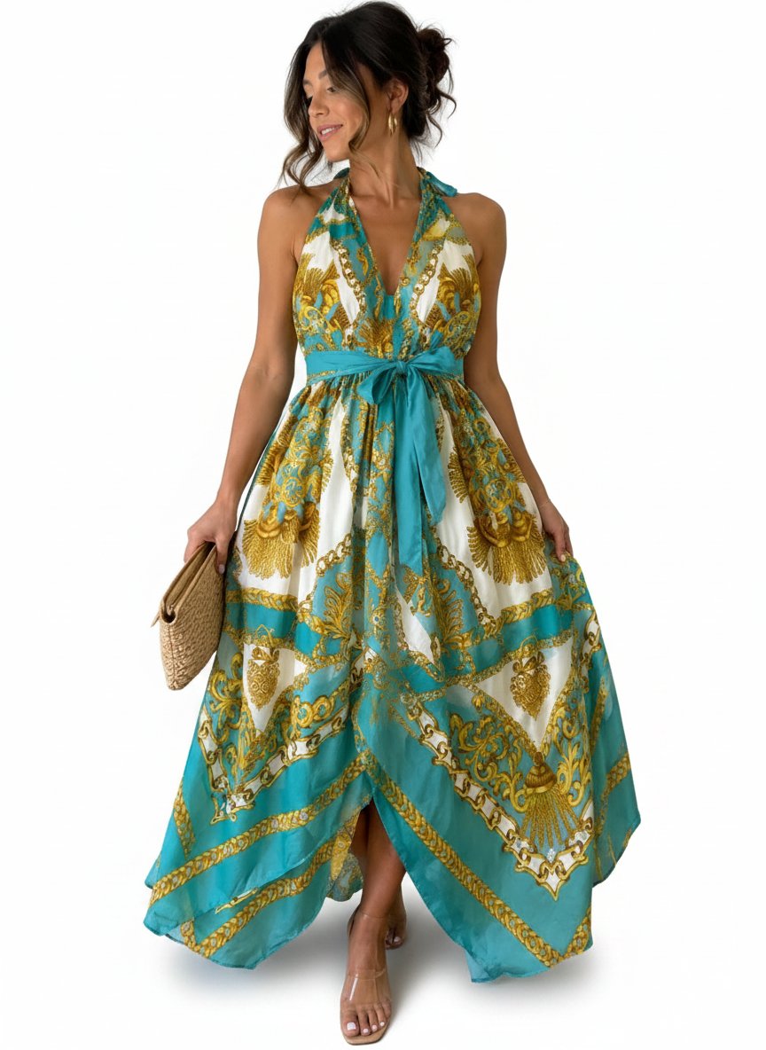 Très belle robe bohémienne italienne de la marque piaza italia 