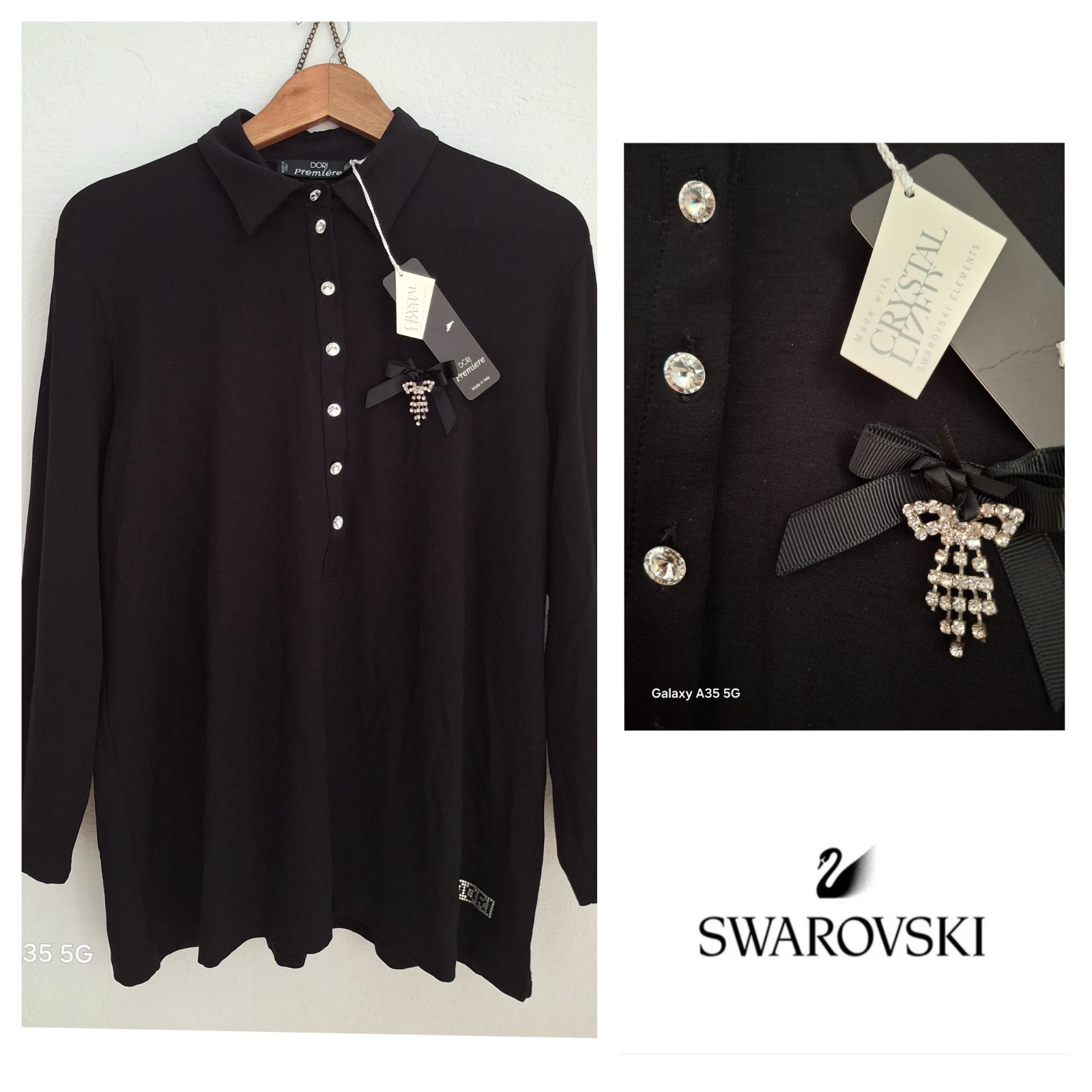 Chemise  avec des boutons en swarovski 