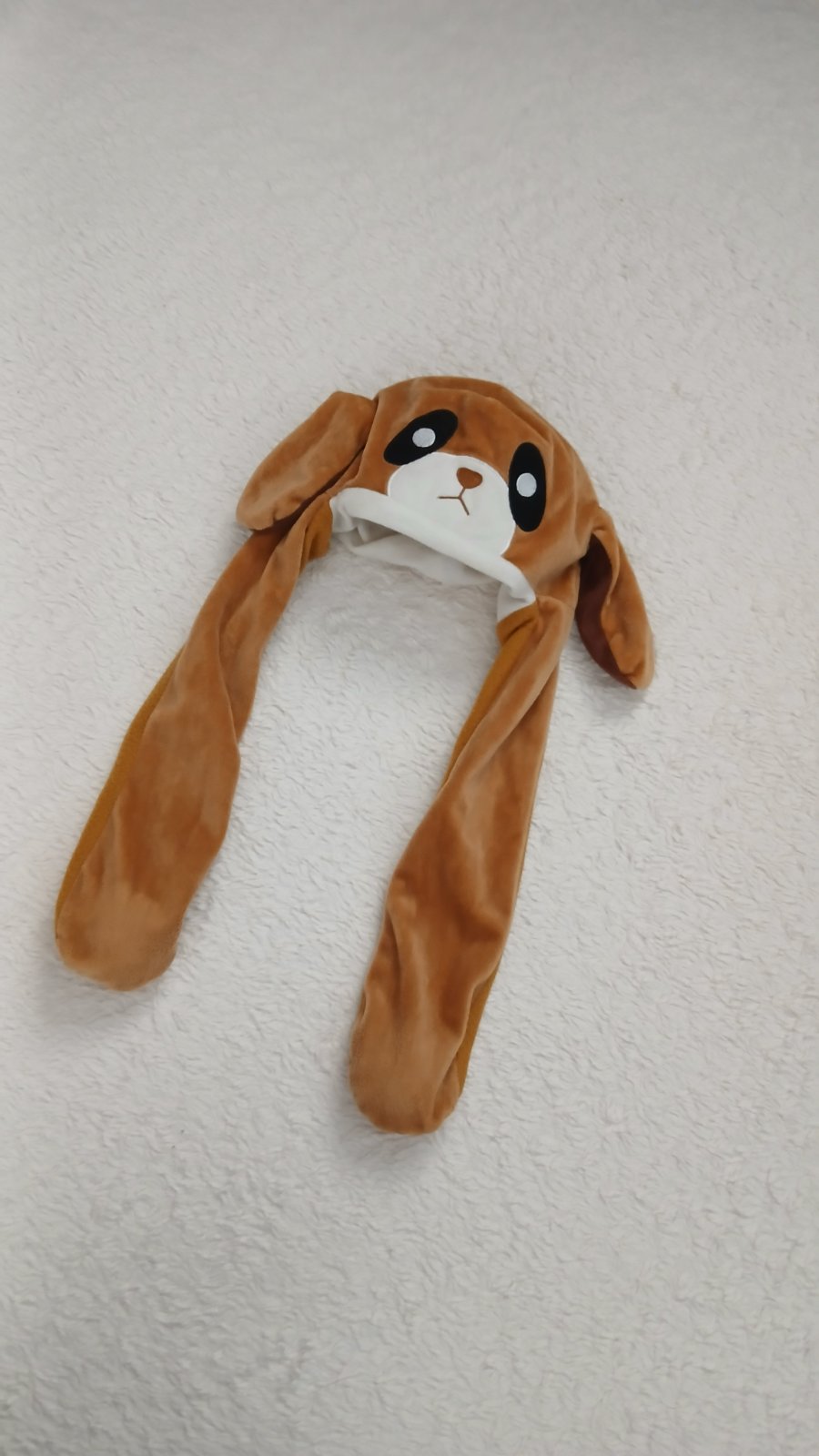 Bonnet Animé à Oreilles Mobiles - Marron et Blanc 🧸💫