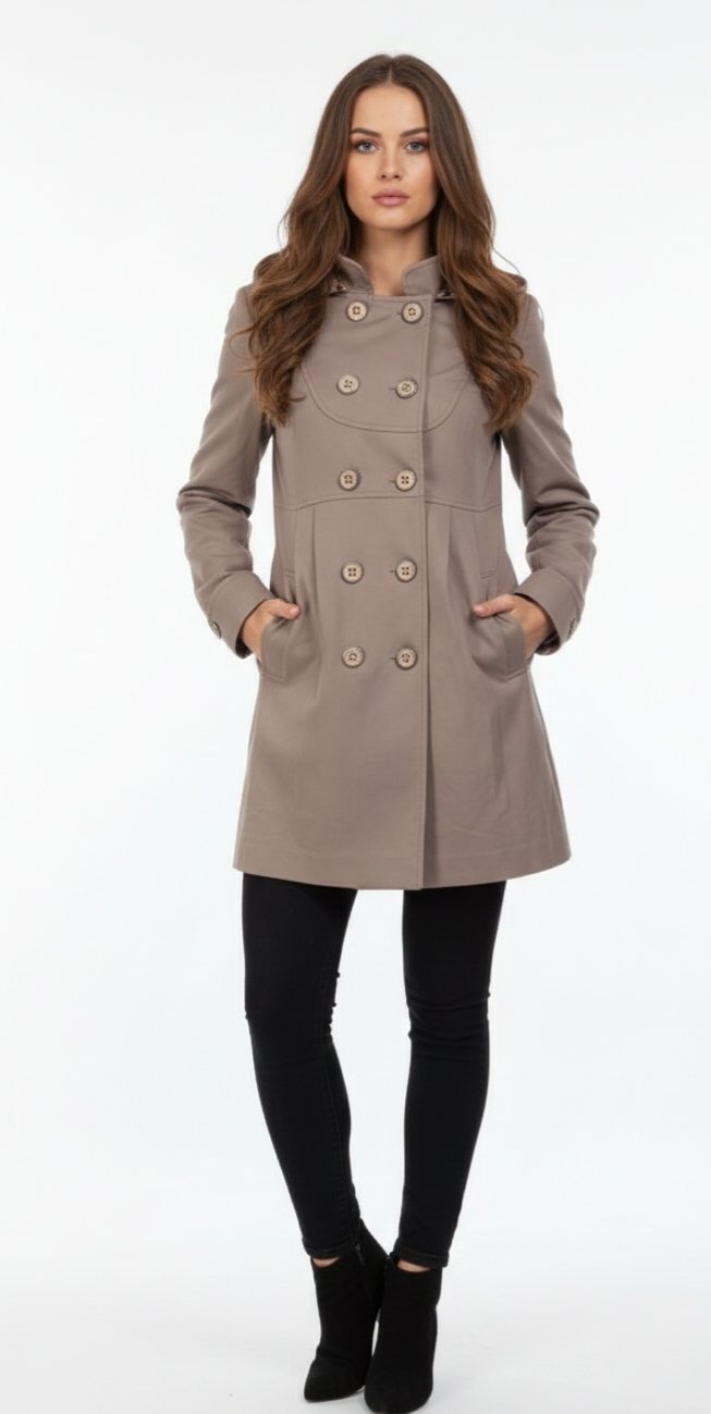 Manteau Mi-Saison à Capuche – Style Trench Court