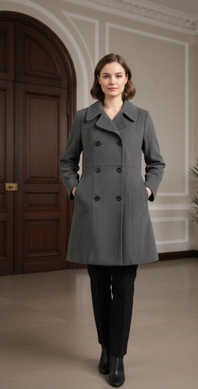 Manteau court en cachemire – Coupe élégante & Chic ❄️