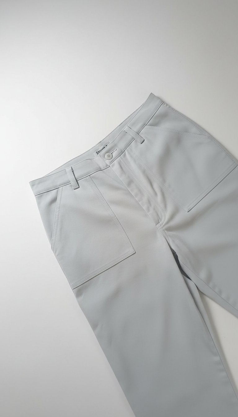 Pantalon style cargo chic - Droit - Street One gris clair taille 36