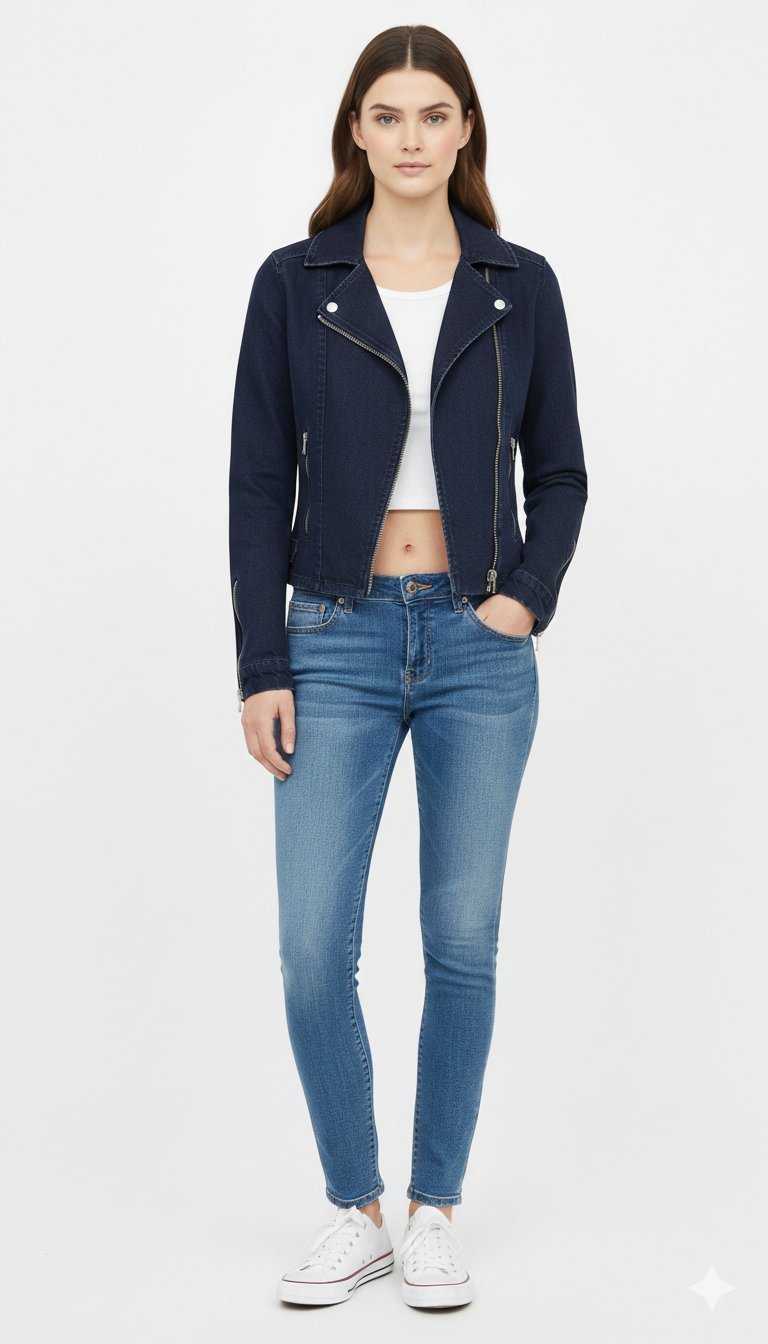 Veste en Jean Bleu Indigo – L’élégance et le style pur ⚡