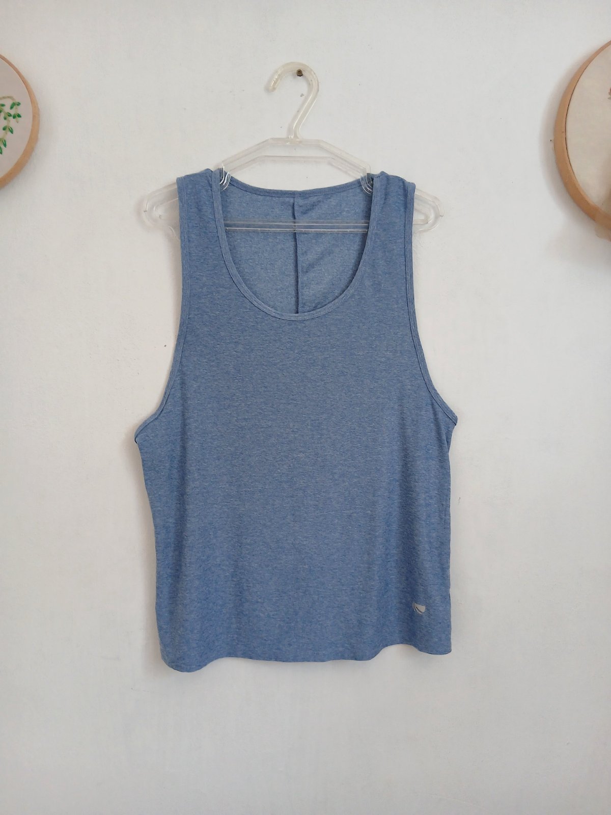 Tank top Marika bleu chiné - coupe loose hyper comfy 