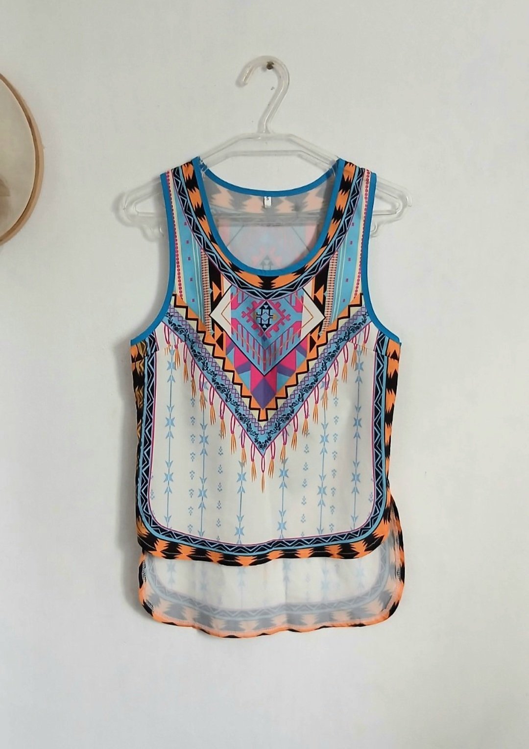 Haut d'été multicolore style Bohème - Taille 36 (convient 34)