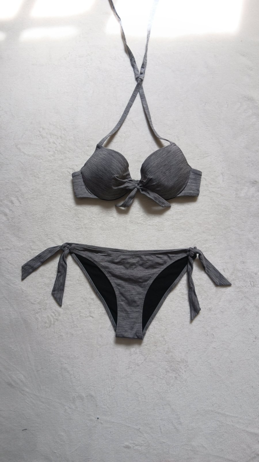Ensemble Bikini Chic H&M Neuf - Gris Mélangé Style Tendance - Taille 36 👙