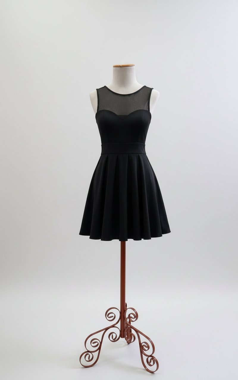 La Petite Robe Noire Irrésistible : Boohoo Night avec Détails en Mesh