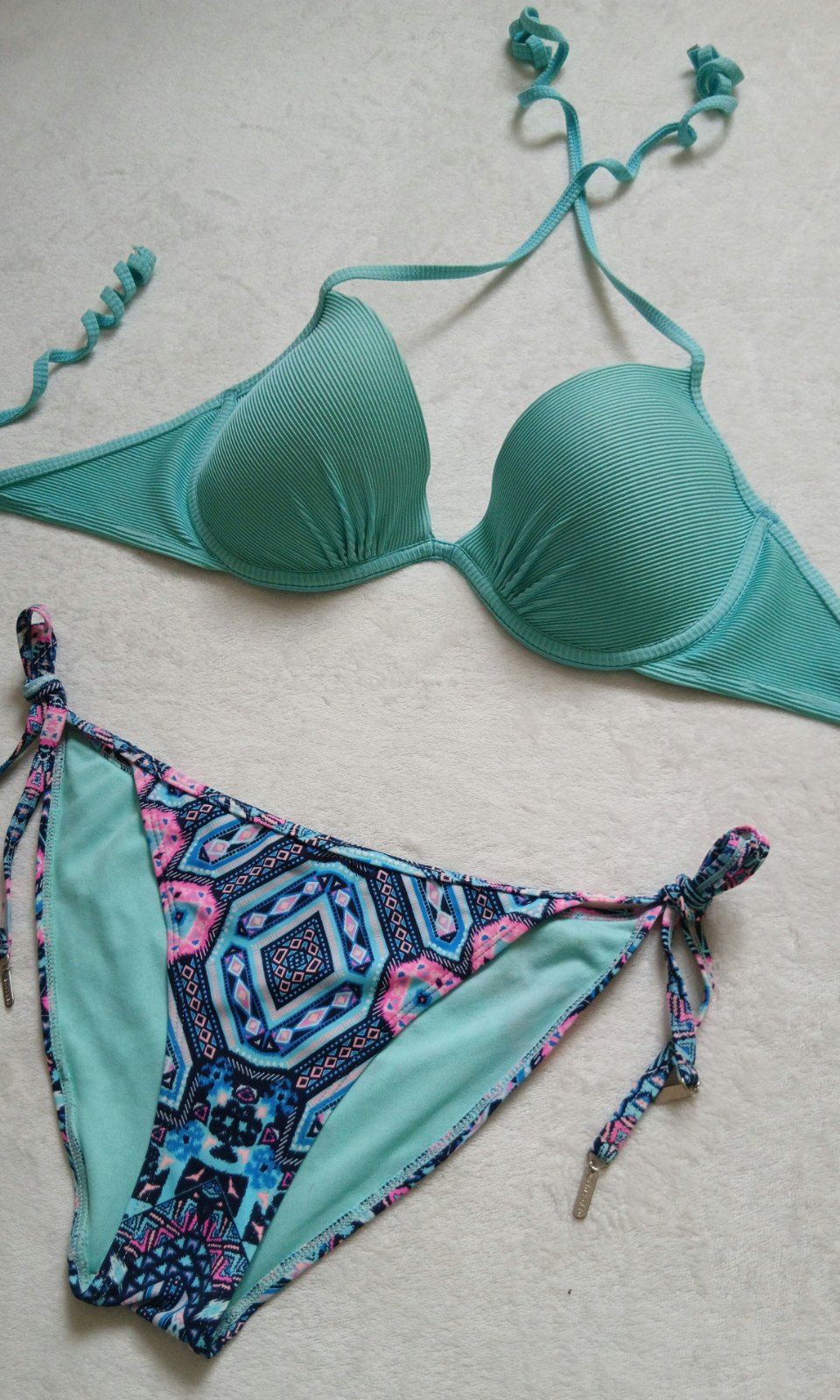 Bikini Push-up avec Bas à Motifs Ethniques
