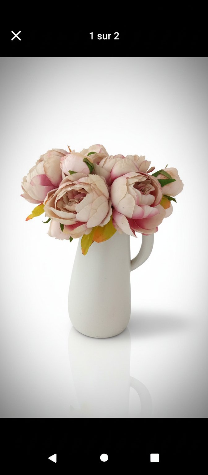 Vase+ bouquet