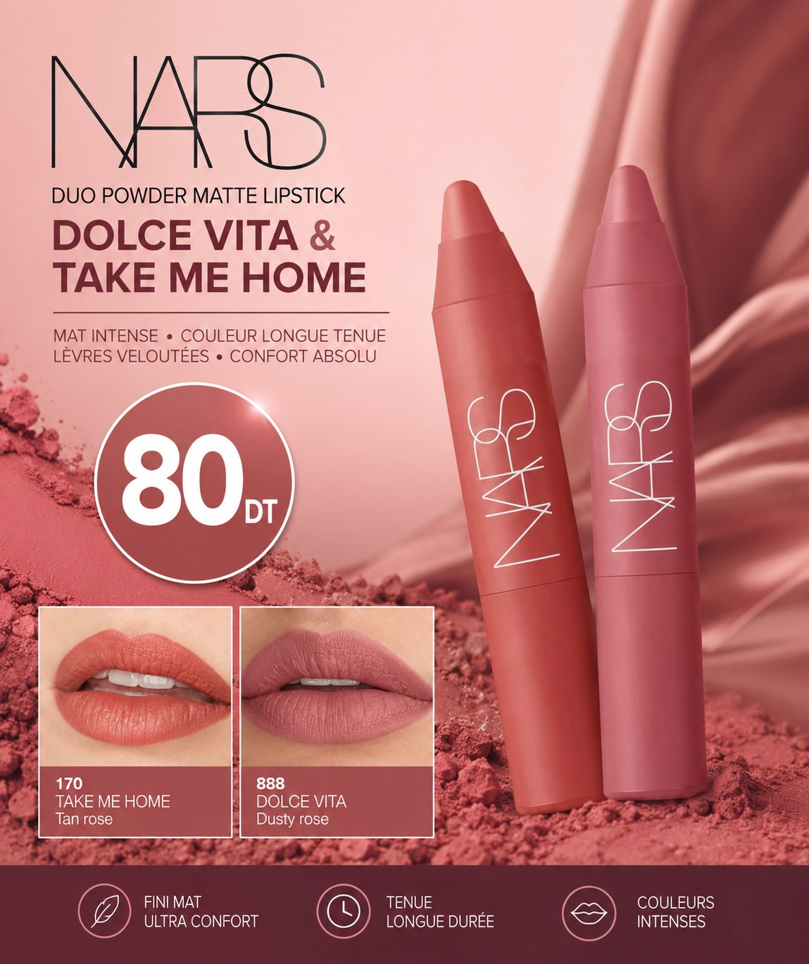 Duo powder matt lipstick 