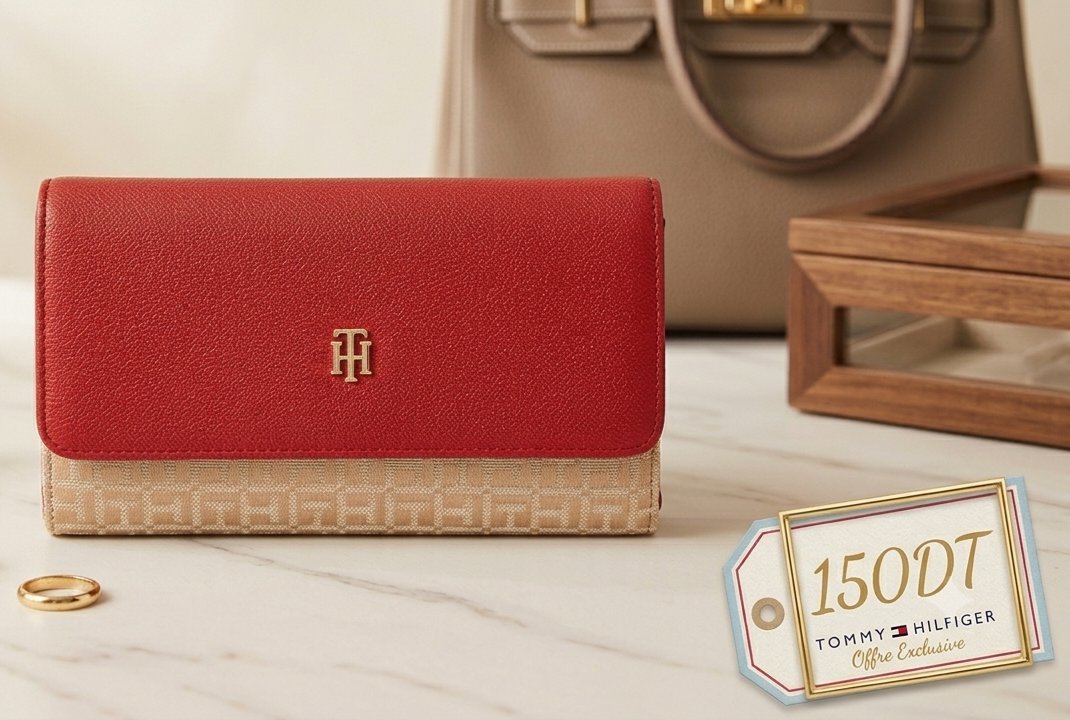 Portefeuille femme de la marque TOMMY HILFIGER authentique 