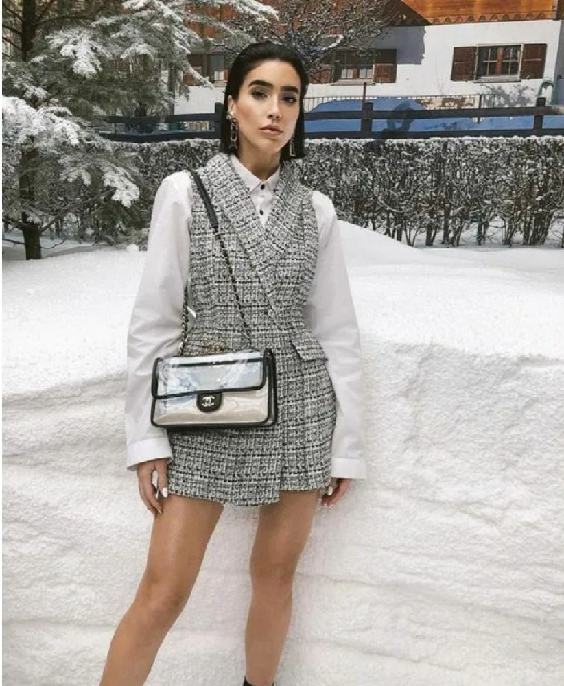 Combinaison short Zara en tissu Tweed