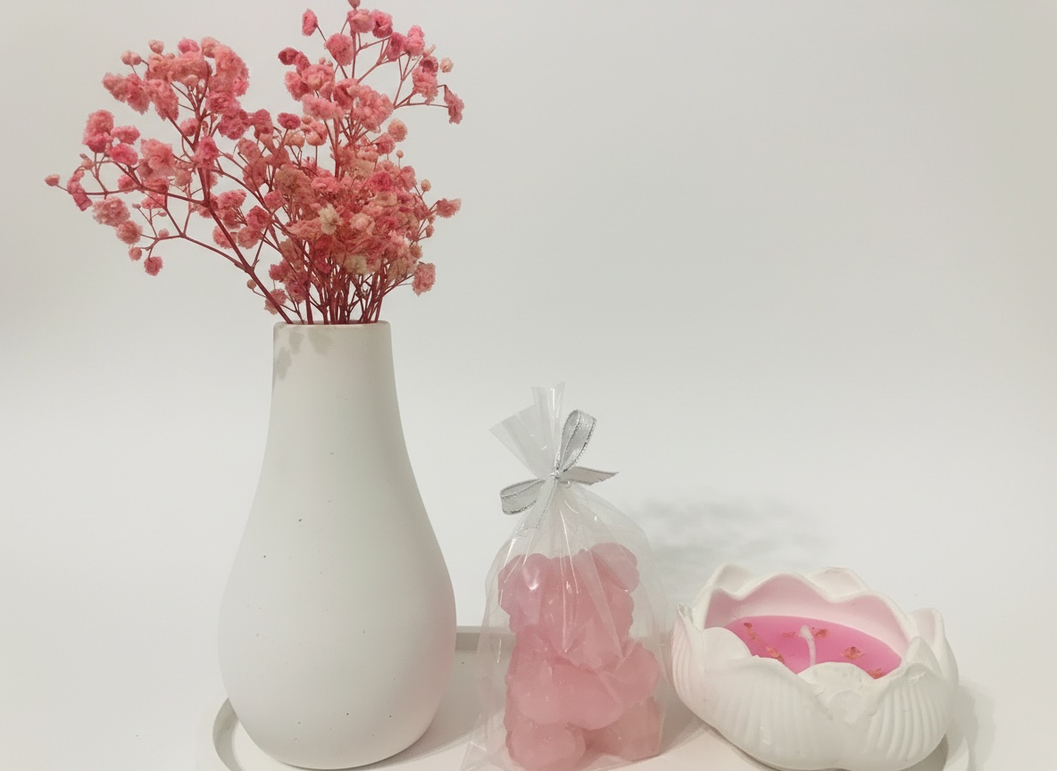 Plateaux Vase et bougie parfumé 