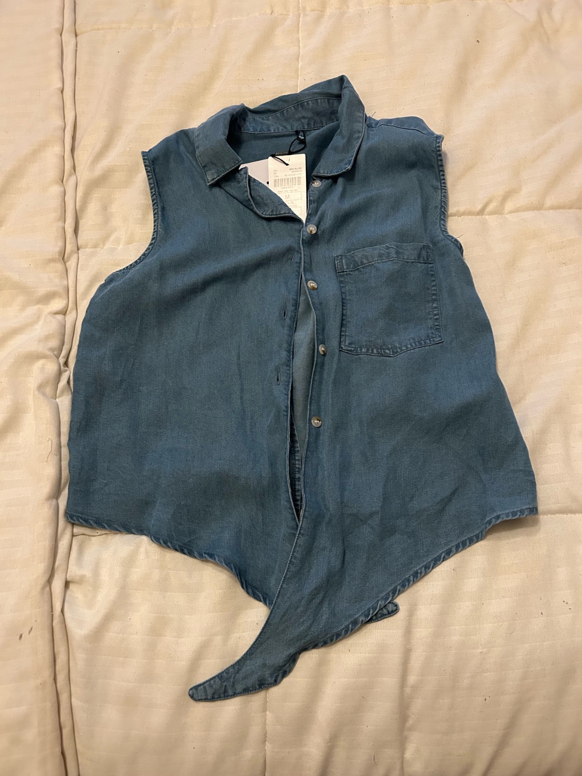 Chemise jean sans manche