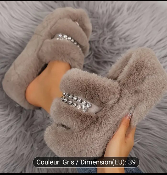 Claquette forrure importé shein france 