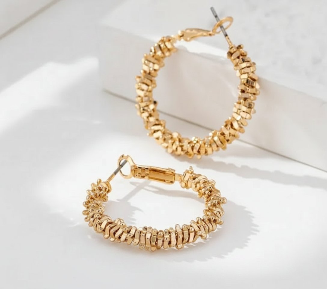 Boucle d'oreille Doré en acier inoxydable 