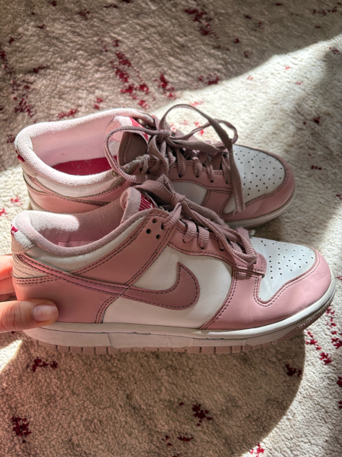 Nike Dunk Low rose & blanc