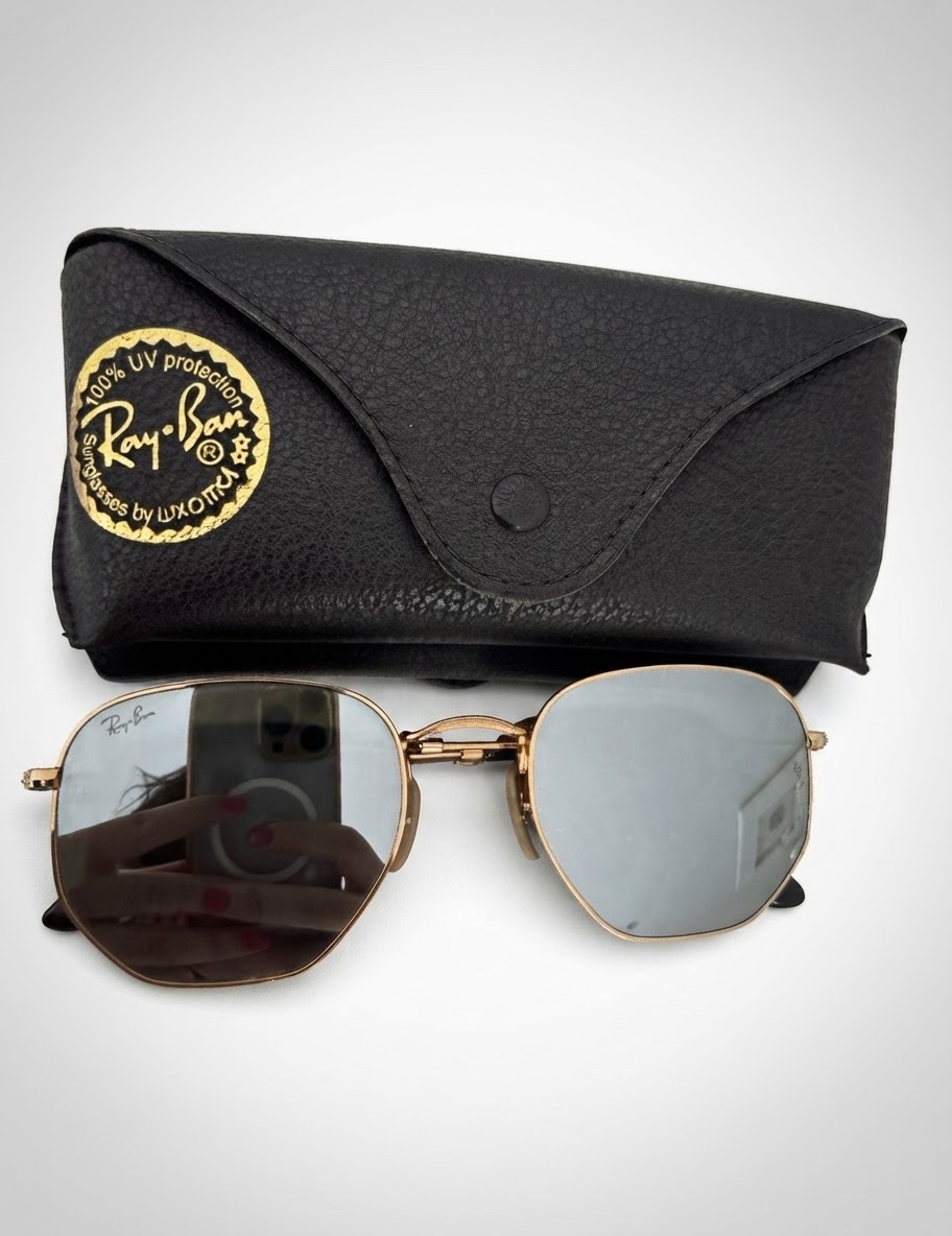 Ray Ban hexagonal flat lenses sunglasses