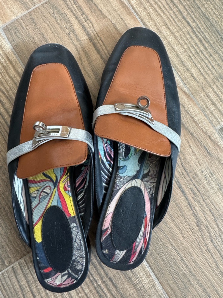 Oz leather mules hermès