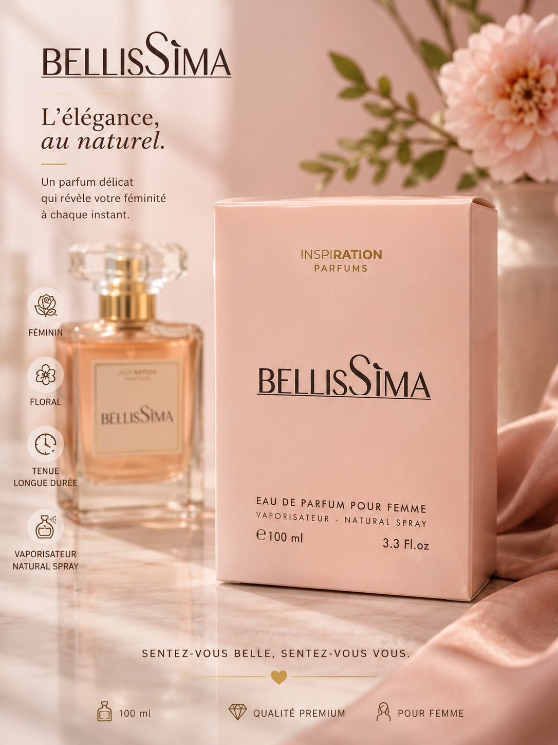 ✨ Bellissima – Eau de Parfum pour Femme 100 ml ✨