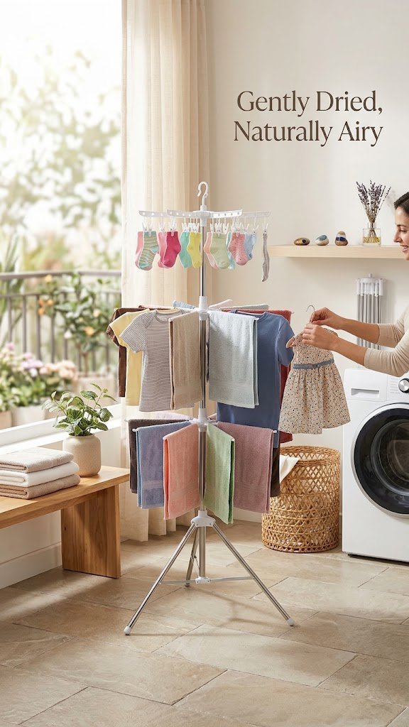 Séchoir à linge vertical pliable