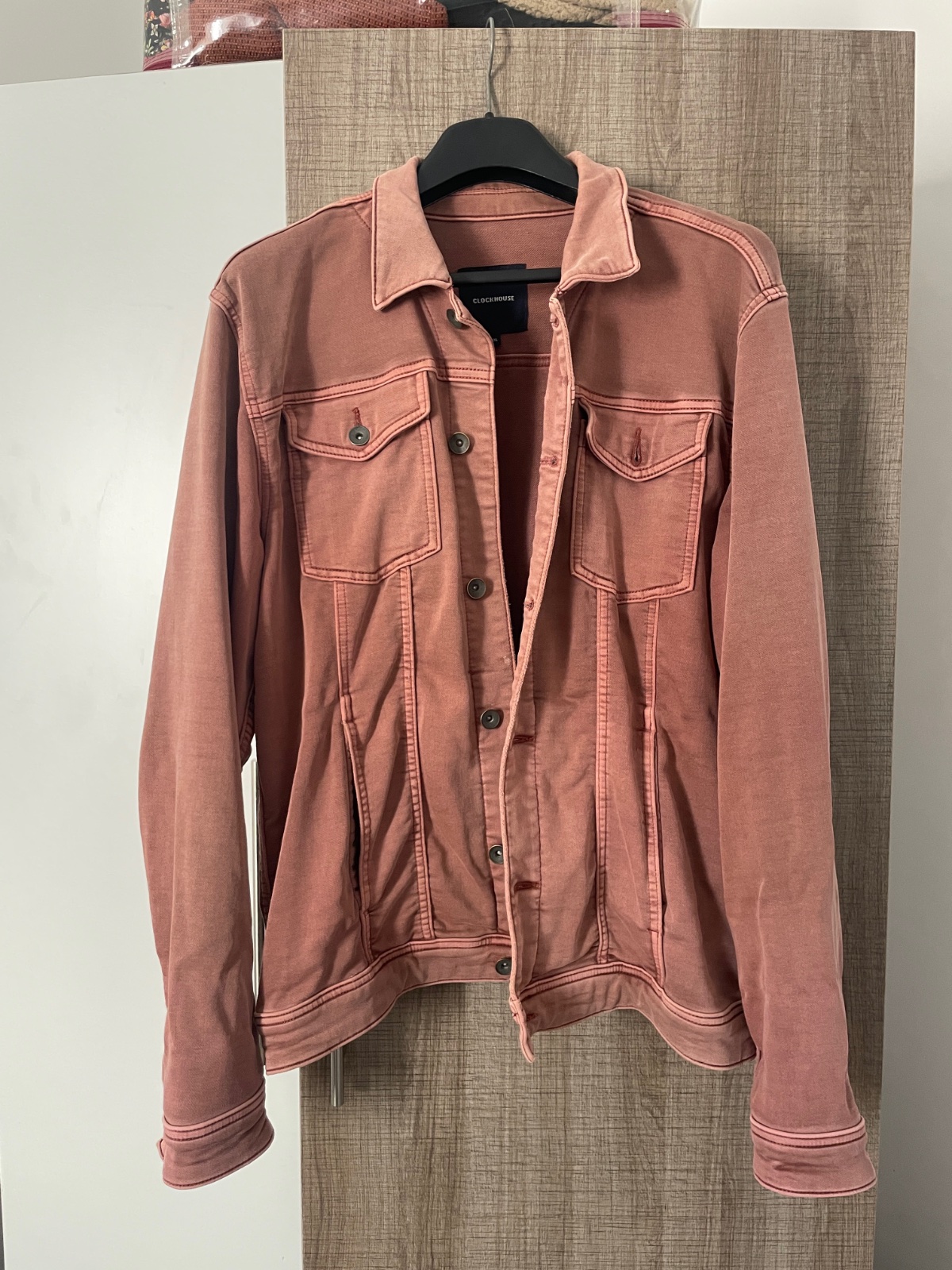 Veste jean rose 