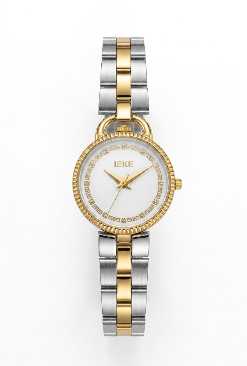 Montre femme IEKE dorée et argentée