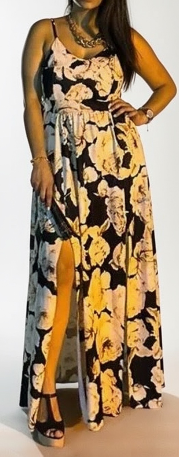 Robe longue fleurie Newport