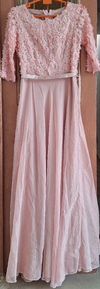 Robe soirée saumon/ rose 