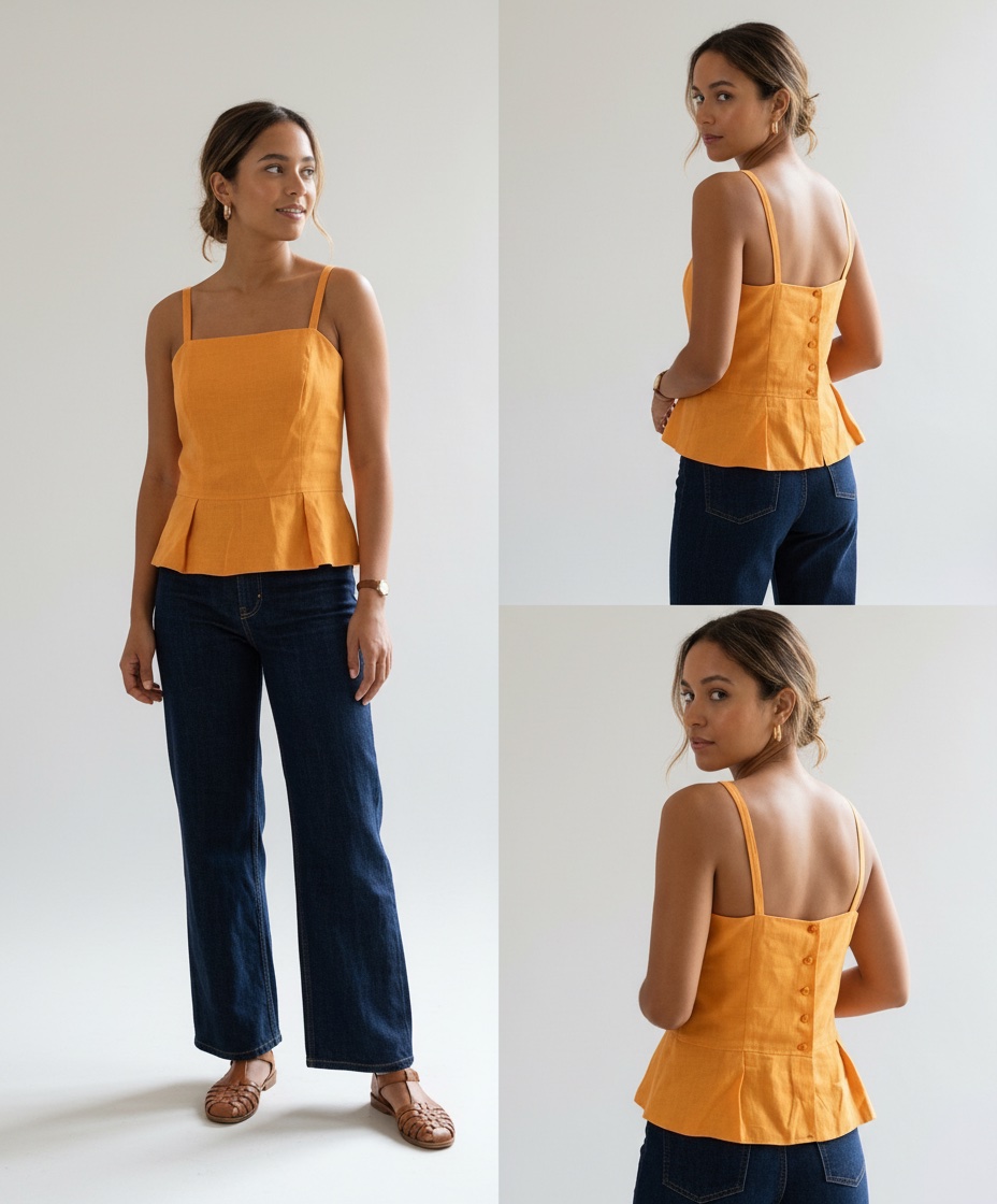 🌼 Top en lin – Taille M