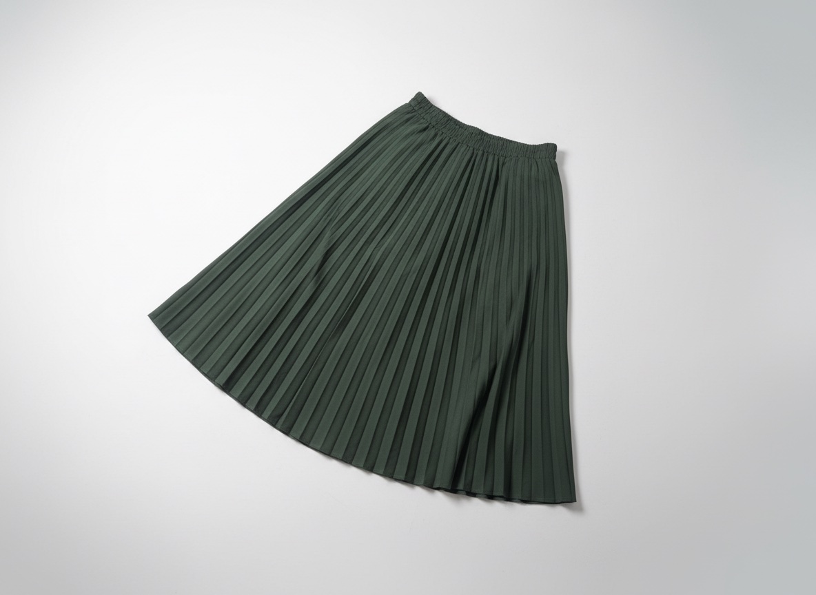 Jupe Plissée Longue Vert– Taille 2XL