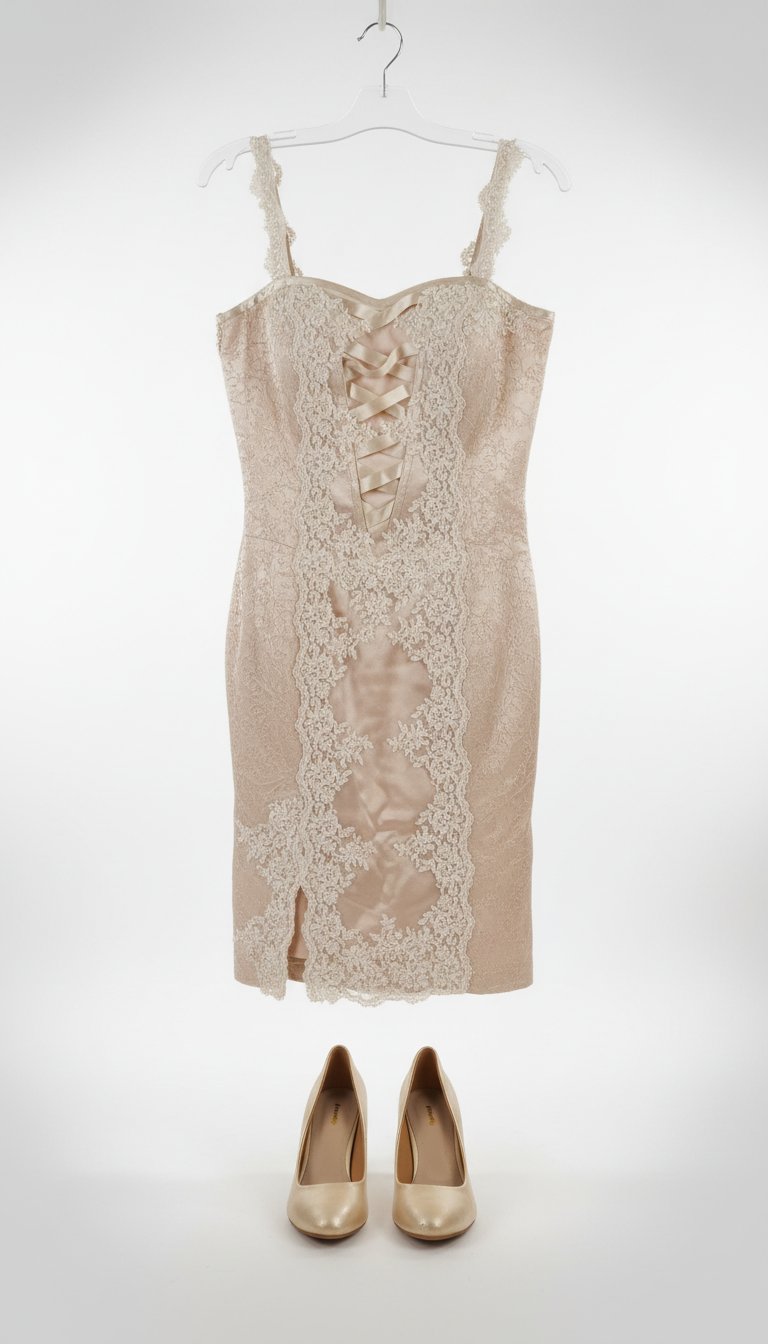 Sublime robe couleur champagne